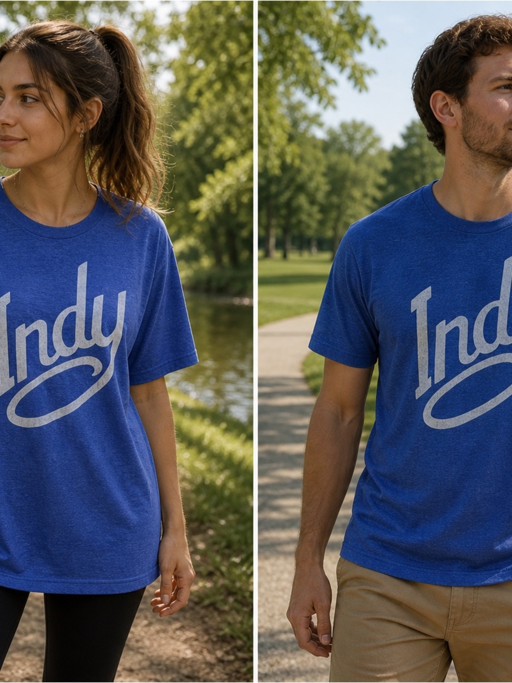 Indy Logo Short-Sleeve Tee - Blue